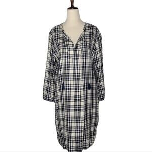 Madewell plaid Artiste tunic pullover dress sz M